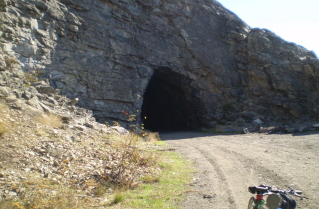 North end of Little Tunnel, Kettle Valley Railway Naramata to Glen Fir, 2010-10.